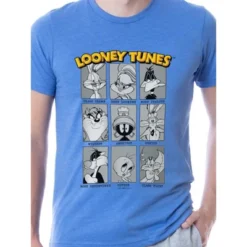 Looney Tunes Mens' Yearbook Superlative Characters Sleep Pajama Set Multicolored