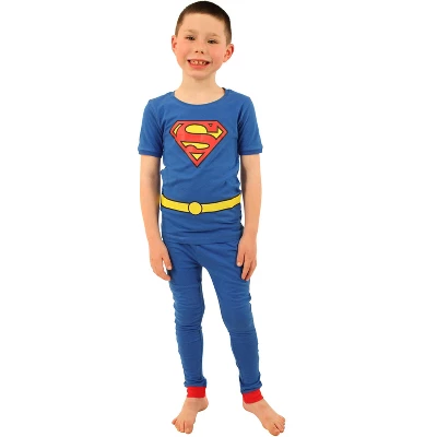 DC Comics Boys Superman Superhero Cotton Costume Pajama Set 4 DC Comics Boys Superman Superhero Cotton Costume Pajama Set - Image 4