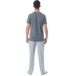 DC Comics Mens' Batman Always Be Funny Character Sleep Pajama Set Multicolored