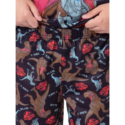 Jurassic World Boys' Blue T-Rex Park Logo Sleep Pajama Set Shorts Black 2 Jurassic World Boys' Blue T-Rex Park Logo Sleep Pajama Set Shorts Black - Image 2