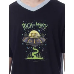 Rick And Morty Mens' TV Show Series Drunk Spaceship Sleep Pajama Dress