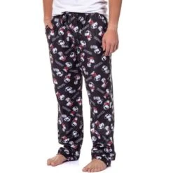 Peanuts Mens' Joe Cool Snoopy Character Tossed Print Sleep Pajama Pants Black -Sleepwear Sales Store GUEST becc4f0a 9b52 4f4a 9a94 84ecf4473188