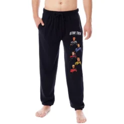 Star Trek Mens' TV Show Series Characters Sleep Jogger Pajama Pants Black -Sleepwear Sales Store GUEST c02a0a25 87d6 4973 8ce6 aec2ac8e48fa