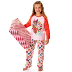 Barbie Girls' Christmas Santa Characters Tis The Season Sleep Pajama Set Pink -Sleepwear Sales Store GUEST c0a38382 4758 41fa 939f e97106e4100b