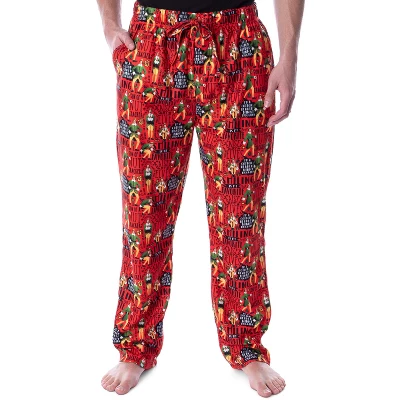 Elf The Movie Men's Cotton Headed Ninny Muggins Loungewear Pajama Pants Red 5 Elf The Movie Men's Cotton Headed Ninny Muggins Loungewear Pajama Pants Red - Image 5