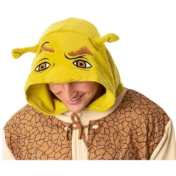 DreamWorks Shrek Mens' Movie Film Costume Footless Sleep Union Suit Multicolored