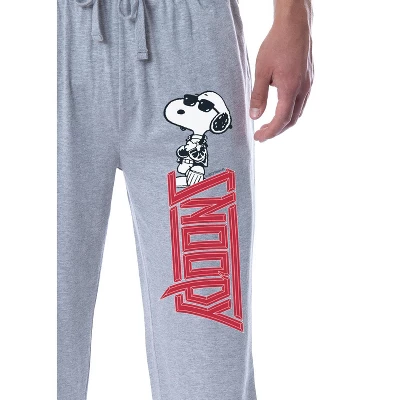 Peanuts Men's Joe Cool Rocker Character Logo Sleep Jogger Pajama Pants Grey 1 Peanuts Men's Joe Cool Rocker Character Logo Sleep Jogger Pajama Pants Grey