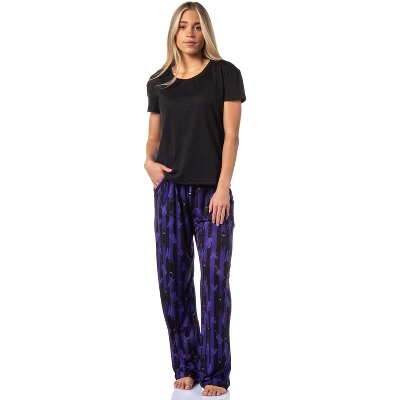 Wednesday Addams Women's Nevermore Academy Allover Print Sleep Pajama Pants Purple 1 Wednesday Addams Women's Nevermore Academy Allover Print Sleep Pajama Pants Purple