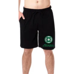 DC Comics Mens' Green Lantern Logo Character Symbol Sleep Pajama Shorts Black -Sleepwear Sales Store GUEST c55bb40c e663 4611 af01 8ea09e416332