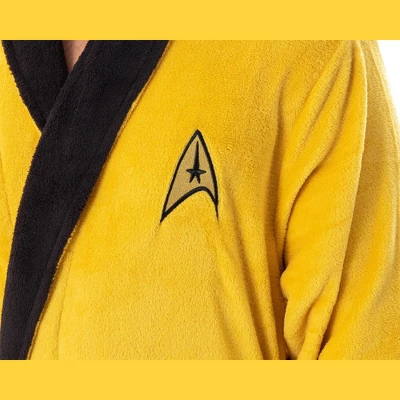 Star Trek The Original Series Adult Costume Fleece Plush Robe Bathrobe 2 Star Trek The Original Series Adult Costume Fleece Plush Robe Bathrobe - Image 2