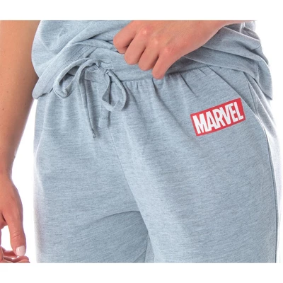 Marvel Comics Women's Avengers Brick Logo Tee And Jogger Pants Pajama Set 2 Marvel Comics Women's Avengers Brick Logo Tee And Jogger Pants Pajama Set - Image 2