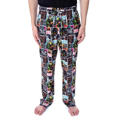 Star Wars Men's Comic Book Allover Pattern Sleep Lounge Pajama Pants Classic Comic Panels 5 Star Wars Men's Comic Book Allover Pattern Sleep Lounge Pajama Pants Classic Comic Panels - Image 5