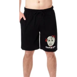 Friday The 13th Mens' Movie Film Jason Mask Horror Sleep Pajama Shorts Black -Sleepwear Sales Store GUEST c96763ae 7a22 425e 8b5f e76a463d4987