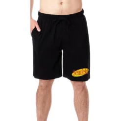 Seinfeld Mens' TV Show Series Classic Logo Icon Sleep Pajama Shorts Black -Sleepwear Sales Store GUEST c9fa7f63 65f4 4d14 b7a1 ef7d31c25571