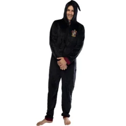 Harry Potter Adult Men's Hooded One-Piece Pajama Union Suit -Sleepwear Sales Store GUEST caaf0b6a db53 485d 89c2 bcfbdda81dcf
