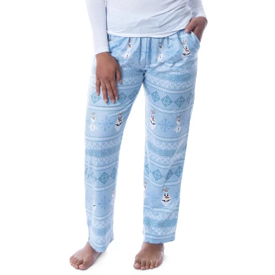 Disney Womens' Frozen Olaf Sweater Style Loungewear Pajama Pants Blue 4 Disney Womens' Frozen Olaf Sweater Style Loungewear Pajama Pants Blue - Image 4
