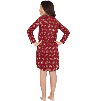 HARRY POTTER 9 3/4 Hogwarts Express Raglan Nightgown Red 3 HARRY POTTER 9 3/4 Hogwarts Express Raglan Nightgown Red - Image 3