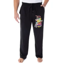 Nickelodeon Men's 90s Cartoons Rugrats Ren And Stimpy CatDog Pajama Pants Black -Sleepwear Sales Store GUEST cd5a9a4f 3a04 4f4a ba68 8d09922f781b