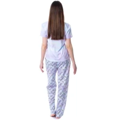 Peanuts Womens' I Woke Up This Cute Tie-Dye Sleep Pajama Set Multicolored