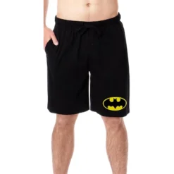 DC Comics Mens' Batman Bat-Symbol Classic Logo Icon Sleep Pajama Shorts Black -Sleepwear Sales Store GUEST ce042395 d5b4 4e98 a676 c0db81d46ba7