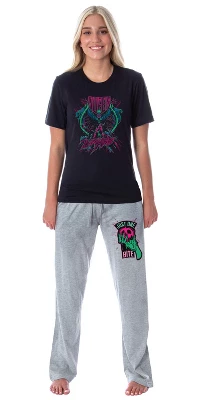 Disney Villains Womens' Evil Queen Just One Bite Dark Arts Sleep Pajama Set Multicolored 4 Disney Villains Womens' Evil Queen Just One Bite Dark Arts Sleep Pajama Set Multicolored - Image 4