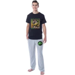 Jurassic Park Mens' Isla Nublar Dinosaur Film Movie Sleep Pajama Set Multicolored -Sleepwear Sales Store GUEST ce3ef001 3136 4607 99f0 0e62faecfe55