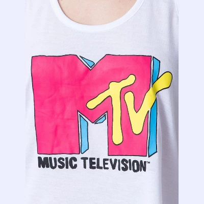 MTV Womens' Music Television Logo Sleep Pajama Set Short Tank Top Multicolored 3 MTV Womens' Music Television Logo Sleep Pajama Set Short Tank Top Multicolored - Image 3