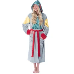 Star Wars Adult Boba Fett Bounty Hunter Fleece Robe Bathrobe For Men Women Multi