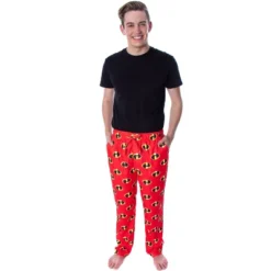Disney Men's The Incredibles Original Logo Loungewear Sleep Pajama Pants Incredibles Logo