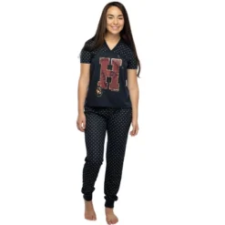 Harry Potter Juniors' H Is For Harry Gryffindor Athletic Jogger Pajama Set Black -Sleepwear Sales Store GUEST d084f925 4862 483f ae06 a7879ae7a2c2