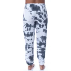 DC Comics Womens' Batman Granite Tie Dye Bat Logo Sleep Jogger Pajama Pants Multicolored