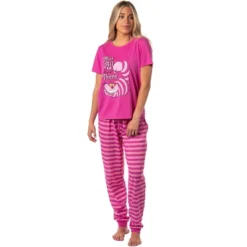Disney Womens' Alice In Wonderland Cheshire Cat Jogger Sleep Pajama Set Pink -Sleepwear Sales Store GUEST d15f625d d049 47c5 82d7 450401eb5cfa
