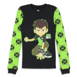 Ben 10 Boys' Cartoon Omnitrix Tossed Print Character Tight Fit Pajama Set Multicolored