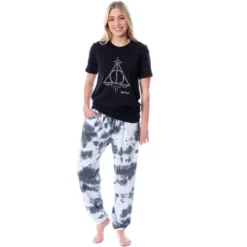 Harry Potter Womens' Deathly Hallows Wizarding World Sleep Pajama Set Multicolored -Sleepwear Sales Store GUEST d442111b fdf7 4dfc b8bf bbf60a35d2c9