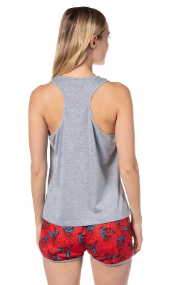 Marvel Womens' Spider-Man Comic Superhero Character Sleep Pajama Set Shorts Multicolored 4 Marvel Womens' Spider-Man Comic Superhero Character Sleep Pajama Set Shorts Multicolored - Image 4