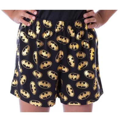 DC Comics Batgirl Superhero Gold Foil Logo Girls Short Sleeve Pajama Set Black 2 DC Comics Batgirl Superhero Gold Foil Logo Girls Short Sleeve Pajama Set Black - Image 2