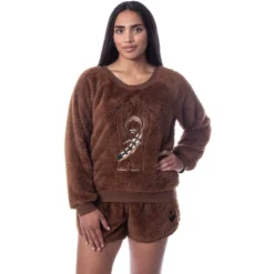 Star Wars Womens' Chewbacca Roar Sweater And Shorts Sleep Pajama Set Brown -Sleepwear Sales Store GUEST d6521e38 3bc3 4ee1 ba81 8e108467f639