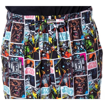 Star Wars Men's Comic Book Allover Pattern Sleep Lounge Pajama Pants Classic Comic Panels 2 Star Wars Men's Comic Book Allover Pattern Sleep Lounge Pajama Pants Classic Comic Panels - Image 2