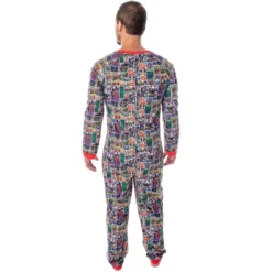 Marvel Unisex Adult Comic Character Grid Print One Piece Pajama Union Suit Multi -Sleepwear Sales Store GUEST d8196c55 6490 4e5d 83c8 c3534e244634