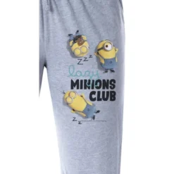 Despicable Me Womens' Minions Lazy Club Character Sleep Pajama Pants Grey