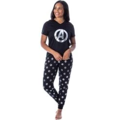 Marvel Women's Avengers Silver Foil Logo 2 Piece Jogger Pajama Set Black 7 Marvel Women's Avengers Silver Foil Logo 2 Piece Jogger Pajama Set Black -Sleepwear Sales Store GUEST d904a279 96dd 4523 9b9d c8a738120b7d