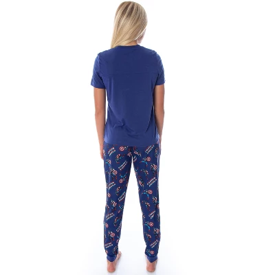 Marvel Comics Women's Captain America Shirt And Jogger Pants Pajama Set 3 Marvel Comics Women's Captain America Shirt And Jogger Pants Pajama Set - Image 3