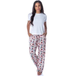 Disney Women's Moana Pua The Pig Super Soft Loungewear Pajama Pants Pink