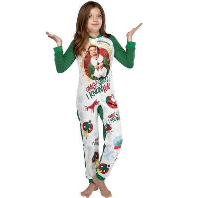 Elf The Movie Kids' OMG Santa! I Know Him! One Piece Sleeper Pajama 1 Elf The Movie Kids' OMG Santa! I Know Him! One Piece Sleeper Pajama