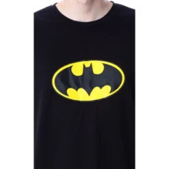 DC Comics Mens' Batman Logo Short Sleeve Shirt Pajama Short Set Black -Sleepwear Sales Store GUEST dc2a8494 c402 4050 86a6 2e4cf9980ad4
