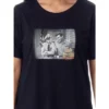The Andy Griffith Show Womens' Barney Fife Nightgown Sleep Pajama Shirt Black