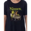 DreamWorks Shrek Womens' Donkey Puss In Boots Nightgown Sleep Pajama Shirt Black