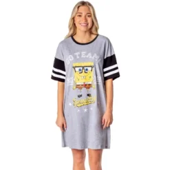 Nickelodeon SpongeBob SquarePants Womens' Nightgown Sleep Pajama Shirt Grey -Sleepwear Sales Store GUEST dd54f00e 6631 44e4 9728 e655348a436c