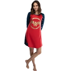Wonder Woman Circle Logo Raglan Night Gown -Sleepwear Sales Store GUEST de20481d 697d 4134 9a66 91540034b9ff