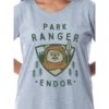Star Wars Womens' Ewok Park Ranger Endor Nightgown Sleep Pajama Shirt Grey